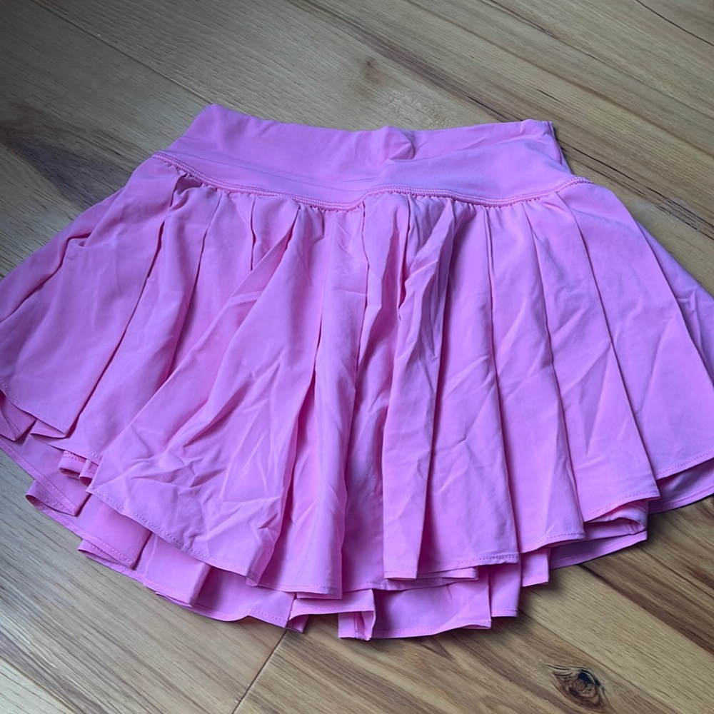 Pink tennis skirt